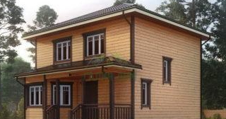 Двухэтажный дом из бруса в Екатеринбурге от АрхиСтрой - строительство от 135629 руб.