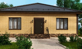 Проекты одноэтажных домов из кирпича | АрхиСтрой - Екатеринбург от 3652 рублей